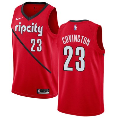 Nike Portland Trail Blazers #23 Robert Covington Red NBA Swingman Earned Edition Jersey Men's